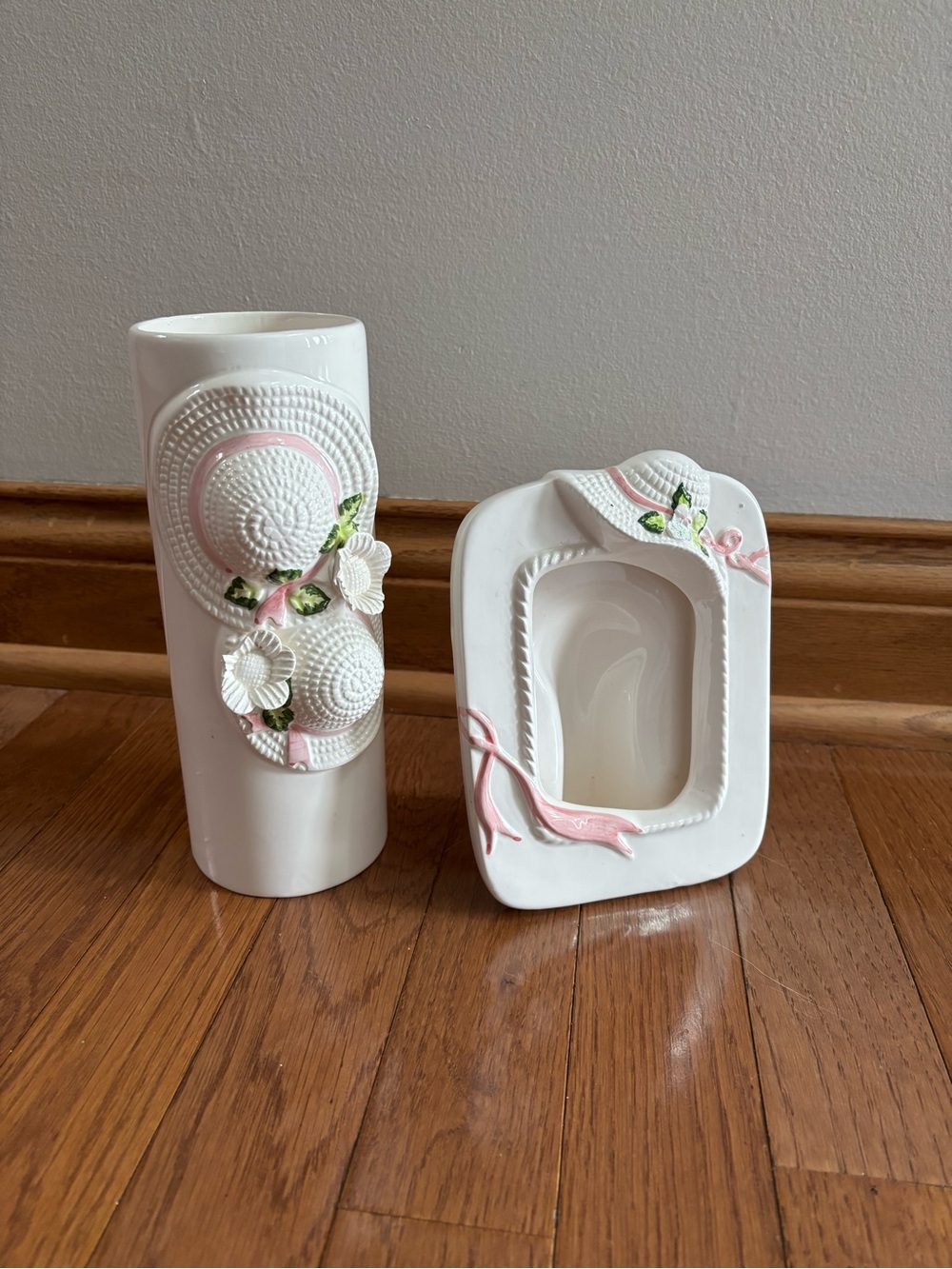 Vintage Ceramic Vase and Pocket Picture Frame